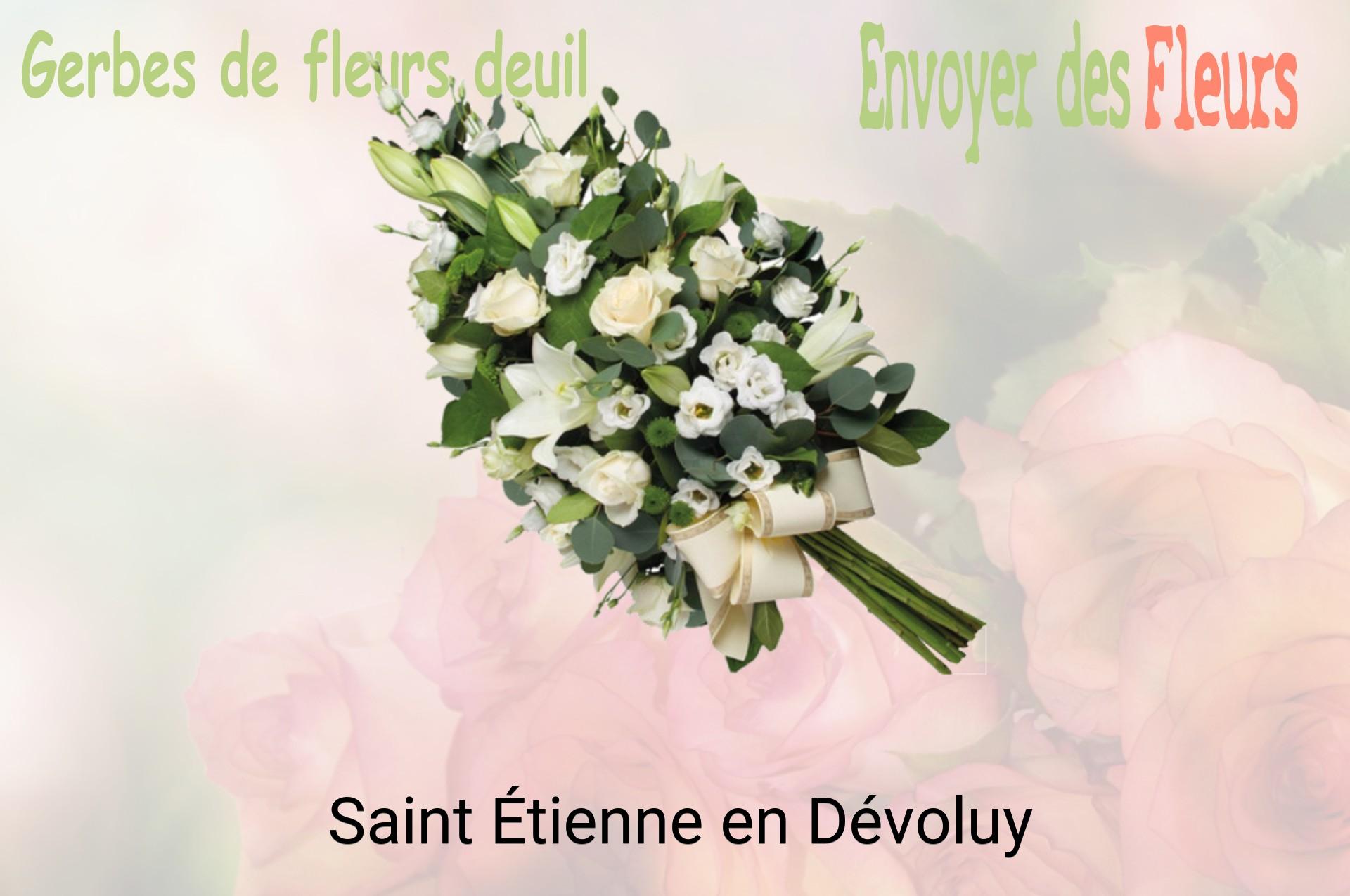 Gerbe de fleurs de deuil livrée à Saint-Étienne-en-Dévoluy